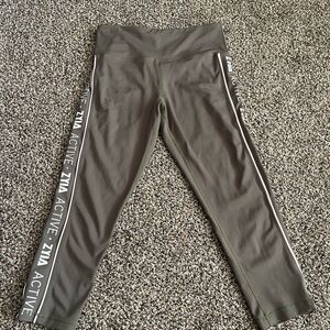 Zyia Active High-Waisted Olive Green Leggings